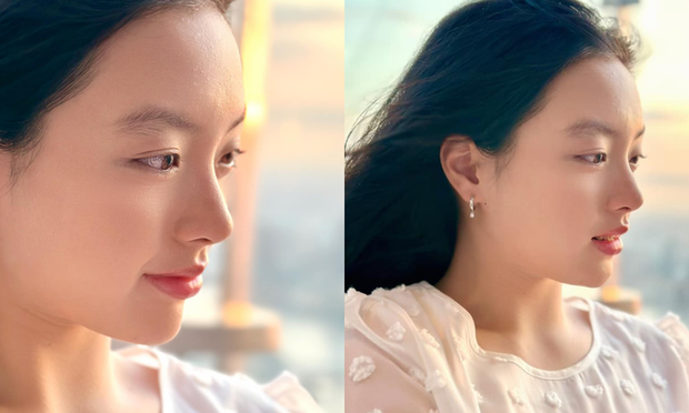 Cận nhan sắc xinh đẹp, trong veo của bé Suti - con gái út nhà Thuý Hạnh và Minh Khang