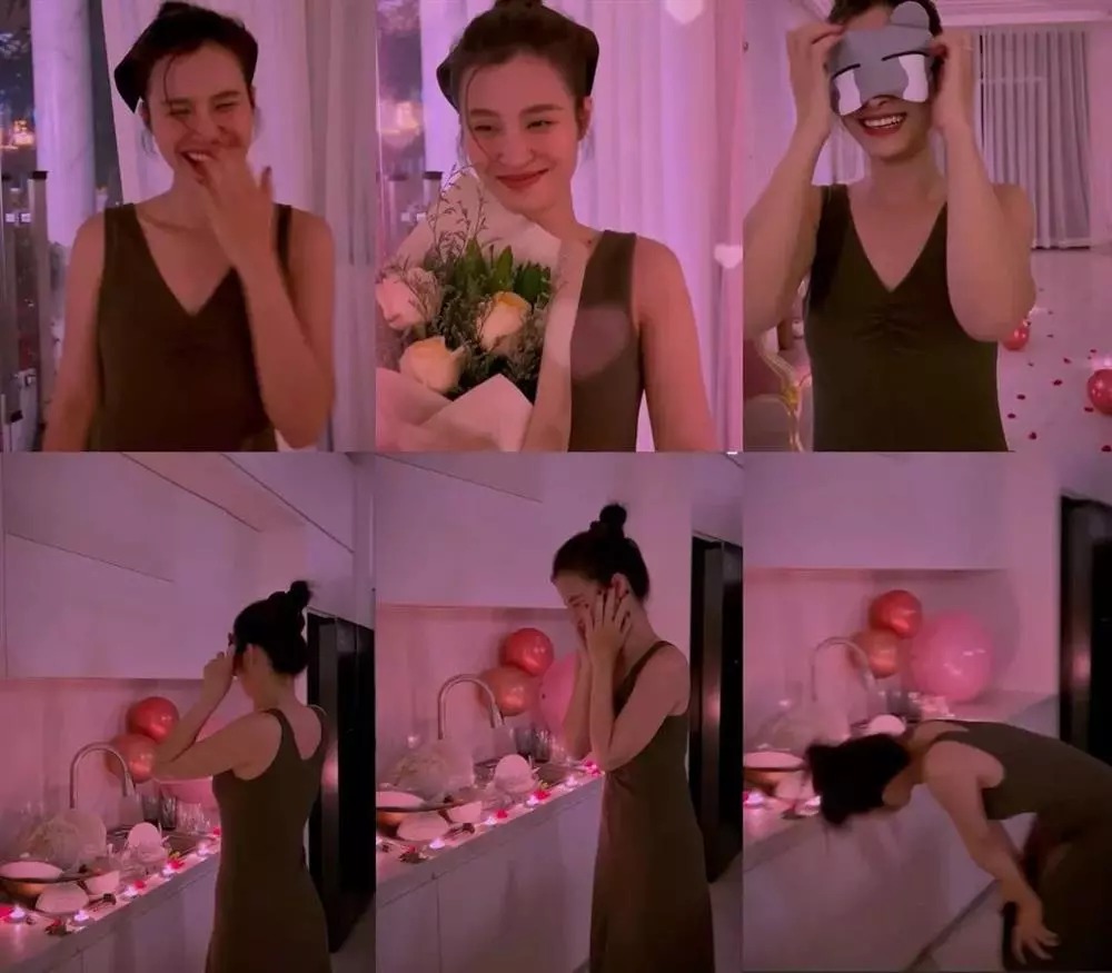 Đông Nhi từ hạnh phúc đến hết hồn khi đón nhận quà Valentine, là một bồn chén bát chưa rửa. 