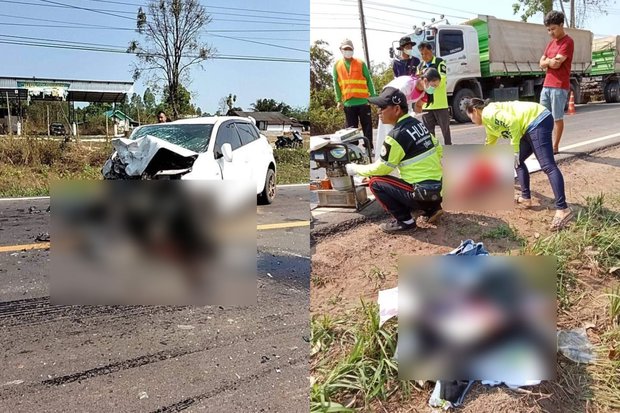 Các bức ảnh về hiện trường của vụ tai nạn nghiêm trọng trên được cư dân mạng chia sẻ chóng mặt