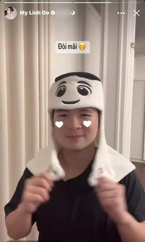 Để chiều vợ, nam tỷ phú từng hợp tác để quay clip Tik Tok hay xuất hiện trên story của Đỗ Mỹ Linh.