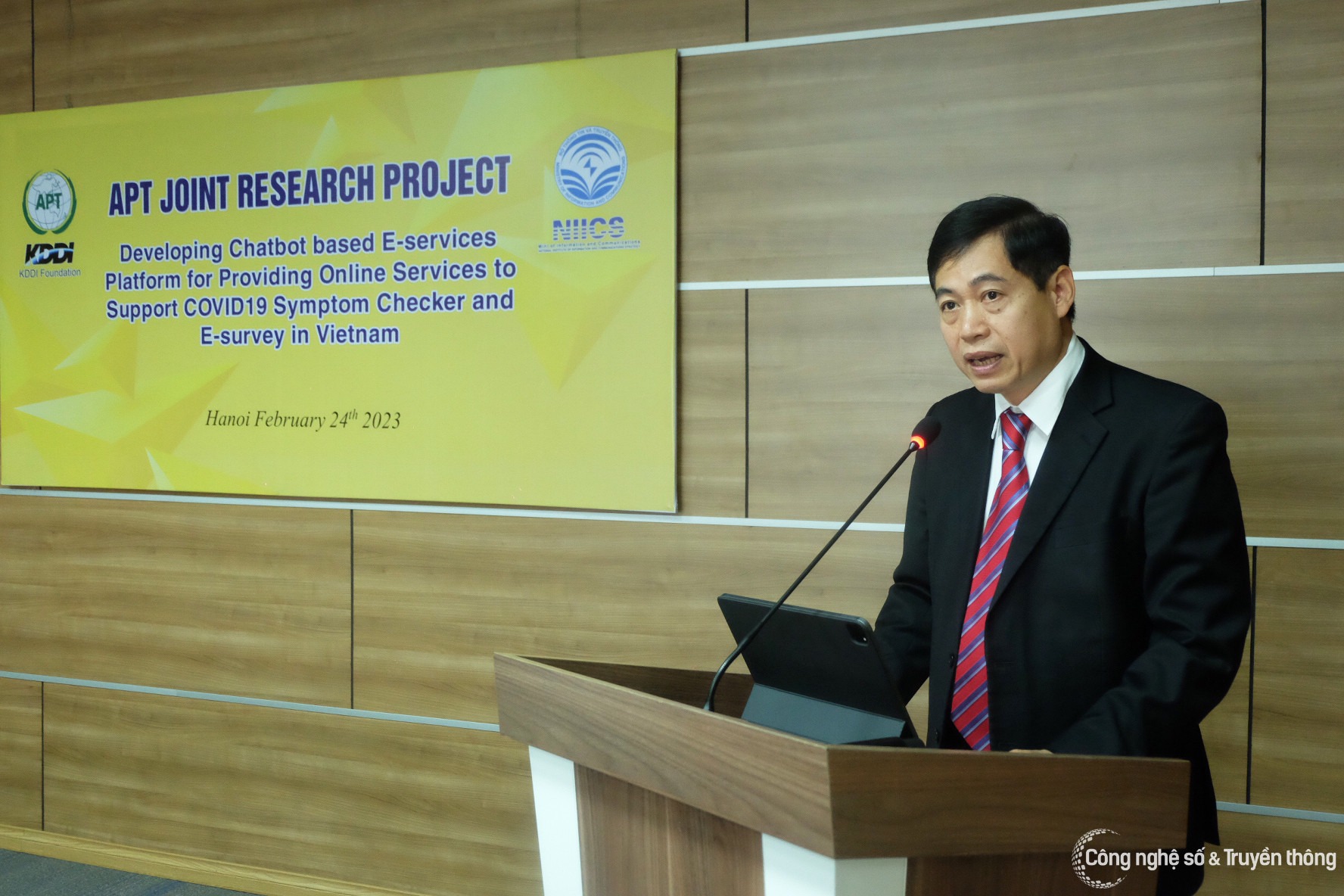 Viện trưởng Viện Chiến lược Thông tin & Truyền thông - ông Nguyễn Thành Phúc. Ảnh: Trọng Đạt