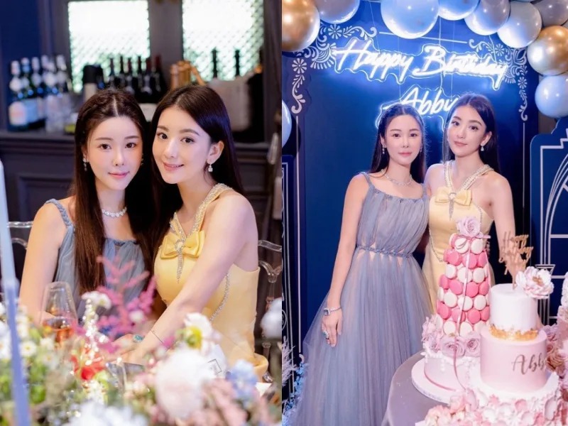 Phương Viện (phải) tham gia tiệc sinh nhật của Thái Thiên Phượng năm 2022