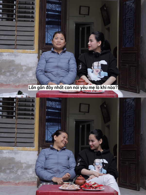 Nhận được món quà thiết thực và nghe tâm sự của con gái, mẹ Hà Linh đã vô cùng xúc động.