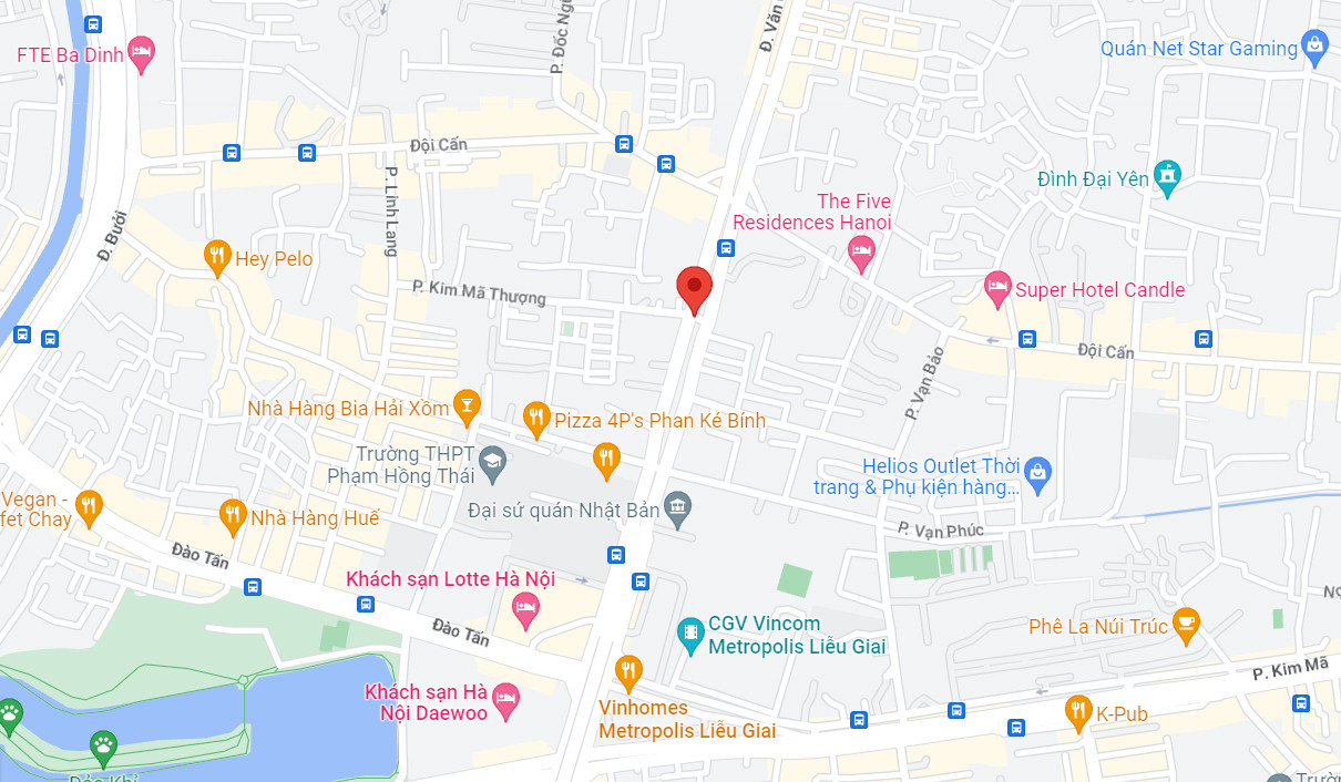 Vị trí khu tập thể trên bản đồ Hà Nội. Ảnh: Google Maps.
