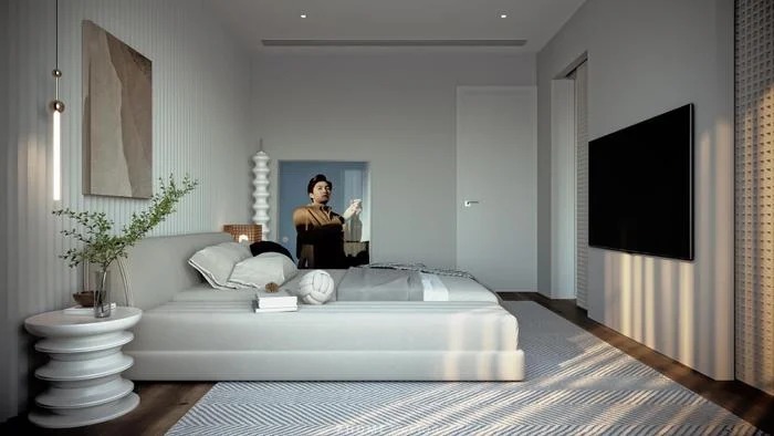 Căn hộ của Đình Tú được thiết kế theo phong cách đơn giản nhưng toát lên vẻ sang trọng.