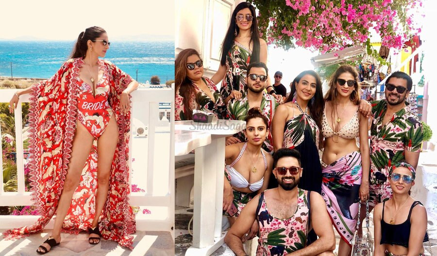 Nữ đại gia Ấn Độ Kaabia Grewal tổ chức tiệc độc thân trên Đảo Mykonos. Ảnh: Weddingbazaar