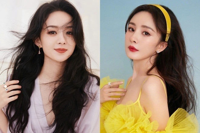 Triệu Lệ Dĩnh (trái), Dương Mịch (phải) là hai trong nhiều nghệ sĩ Cbiz hứng chịu bình luận cực đoan, tin đồn sai sự thật ảnh hưởng đến hình ảnh, cuộc sống.