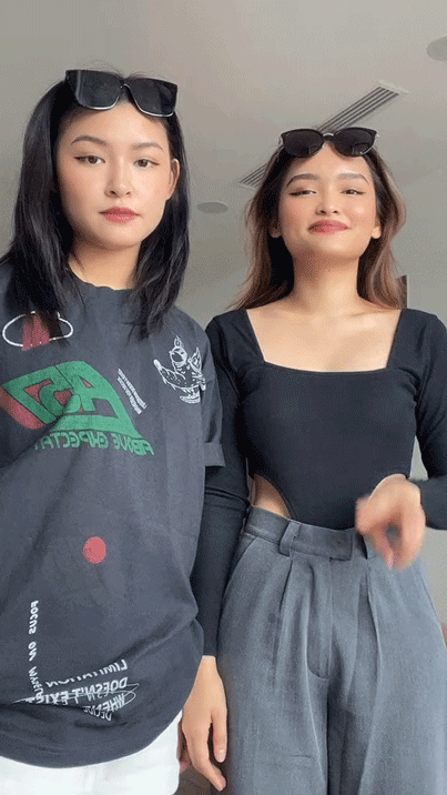 Hai chị em thường cùng nhau quay clip