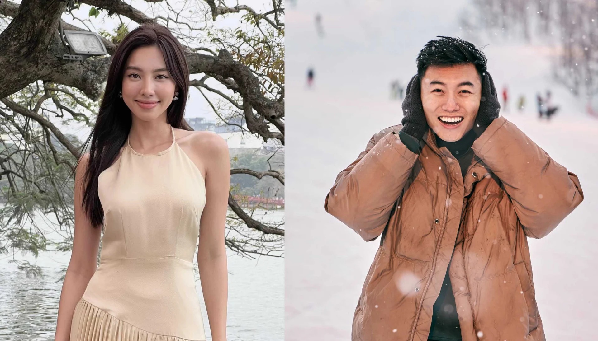 Thùy Tiên và Khoai Lang Thang khi đứng chung khung hình gấp đôi visual.