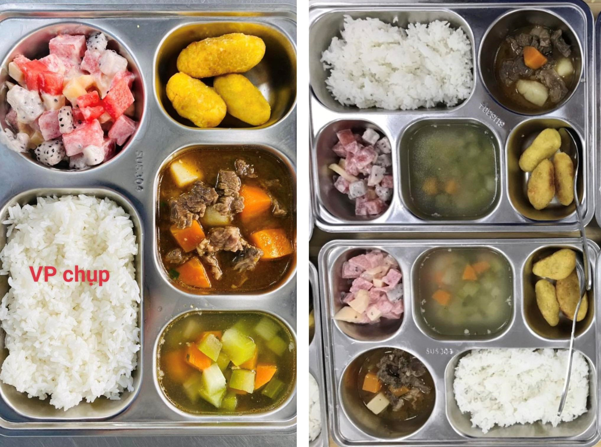 Phụ huynh phản ánh ảnh bữa cơm mà giáo viên chụp gửi 