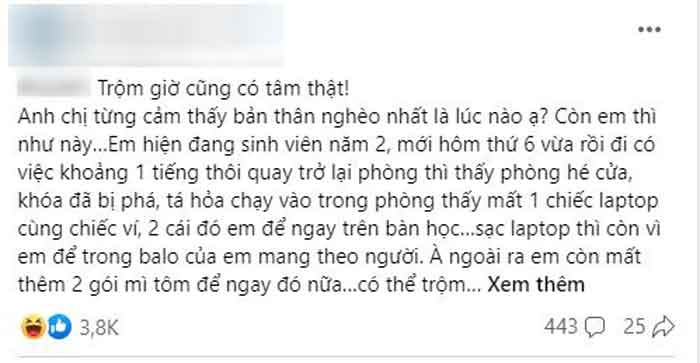 trộm đồ, bị trộm đồ, giới trẻ 