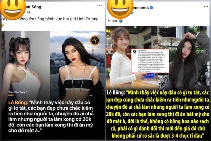 Các fanpage lớn đồng loạt đăng tin Lê Bống bênh vực Linh Trương