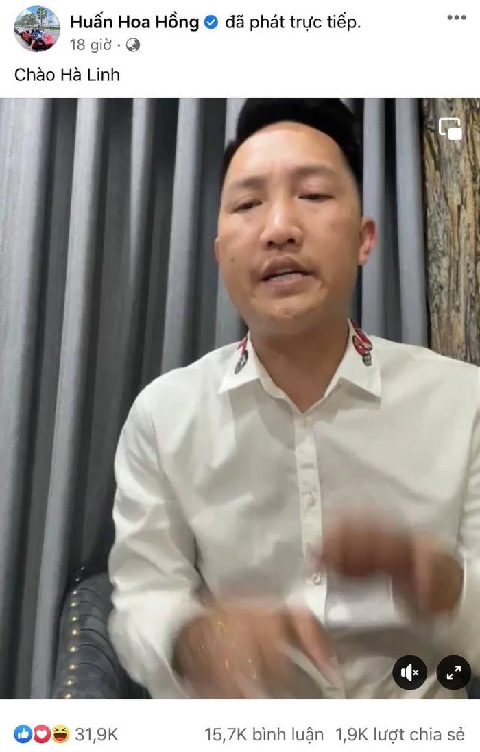 Huấn Hoa Hồng dành hẳn một livestream kéo dài gần 1 tiếng đồng hồ để nói về Hà Linh, thu hút sự quan tâm lớn