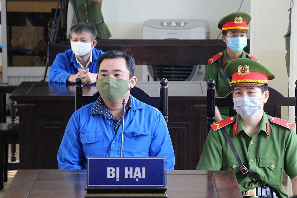 Trần Trí Mãnh tại phiên tòa vào tháng 10/2021. Ảnh: Thiện Chí 