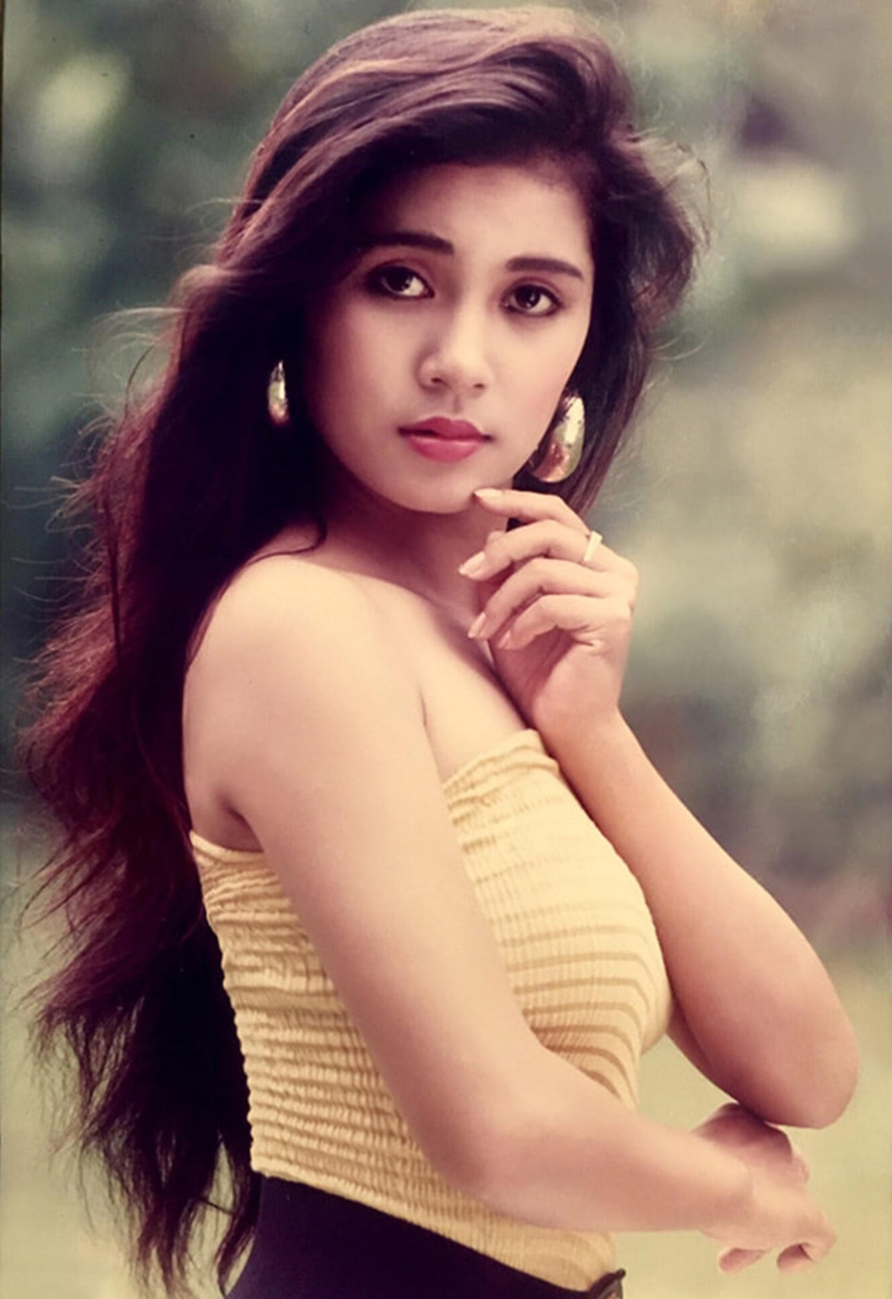 Việt Trinh là biểu tượng nhan sắc những năm 90 với đôi mắt to tròn và vẻ đẹp kiêu sa, đài các. Cô được ưu ái gọi với biệt danh 