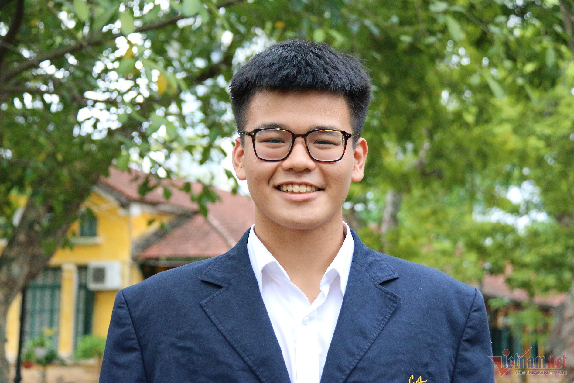 Nguyễn Hoàng Sơn học sinh lớp 12A1 Trường THPT Chu Văn An, Hà Nội. Ảnh: Thanh Hùng