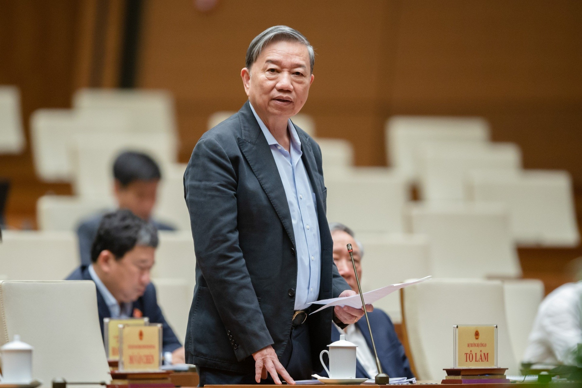 Bộ trưởng Công an Tô Lâm. Ảnh: QH