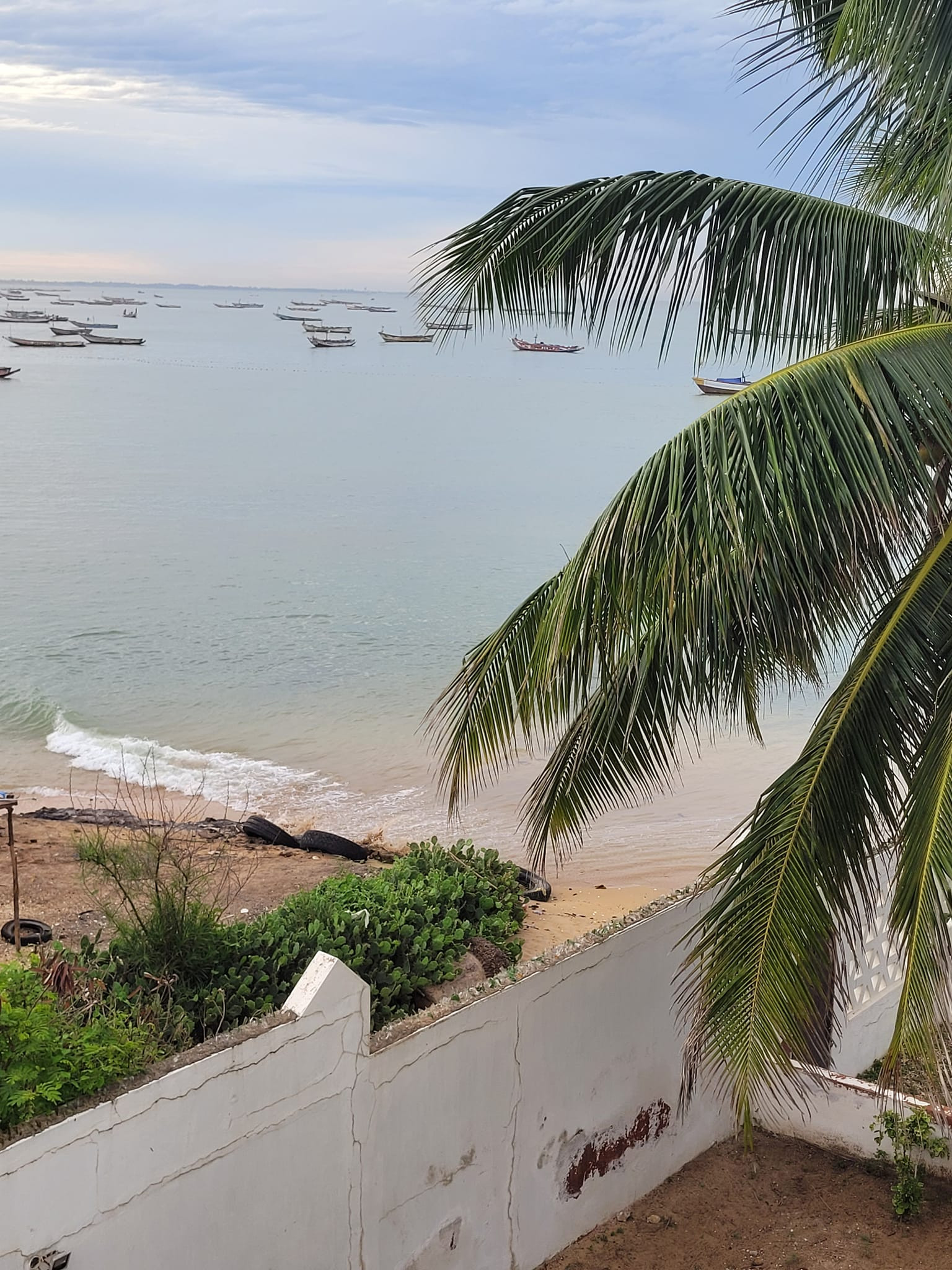 Từ ngôi nhà, chị Yến có thể ngắm được một vùng biển rộng.