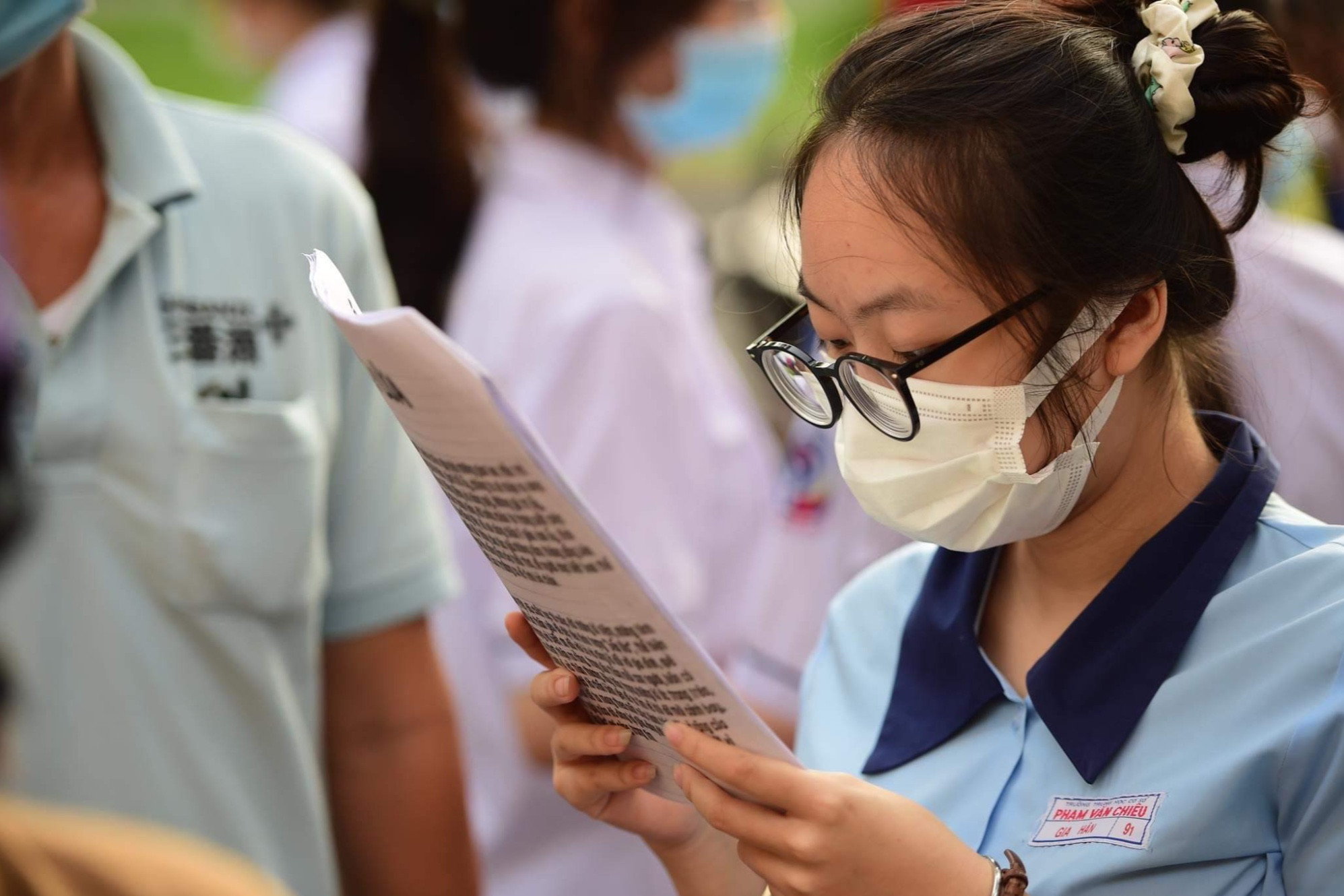 Học sinh thi vào lớp 10 ở TP.HCM năm 2022. Ảnh: Thanh Tùng