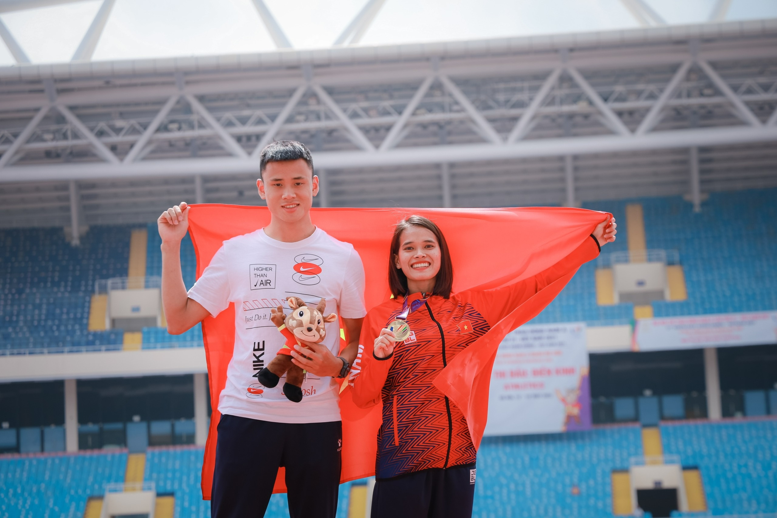 Hồng Lệ và Minh Hồng, 2 người quen nhau khi cùng tham dự Đại hội thể thao toàn quốc năm 2018.