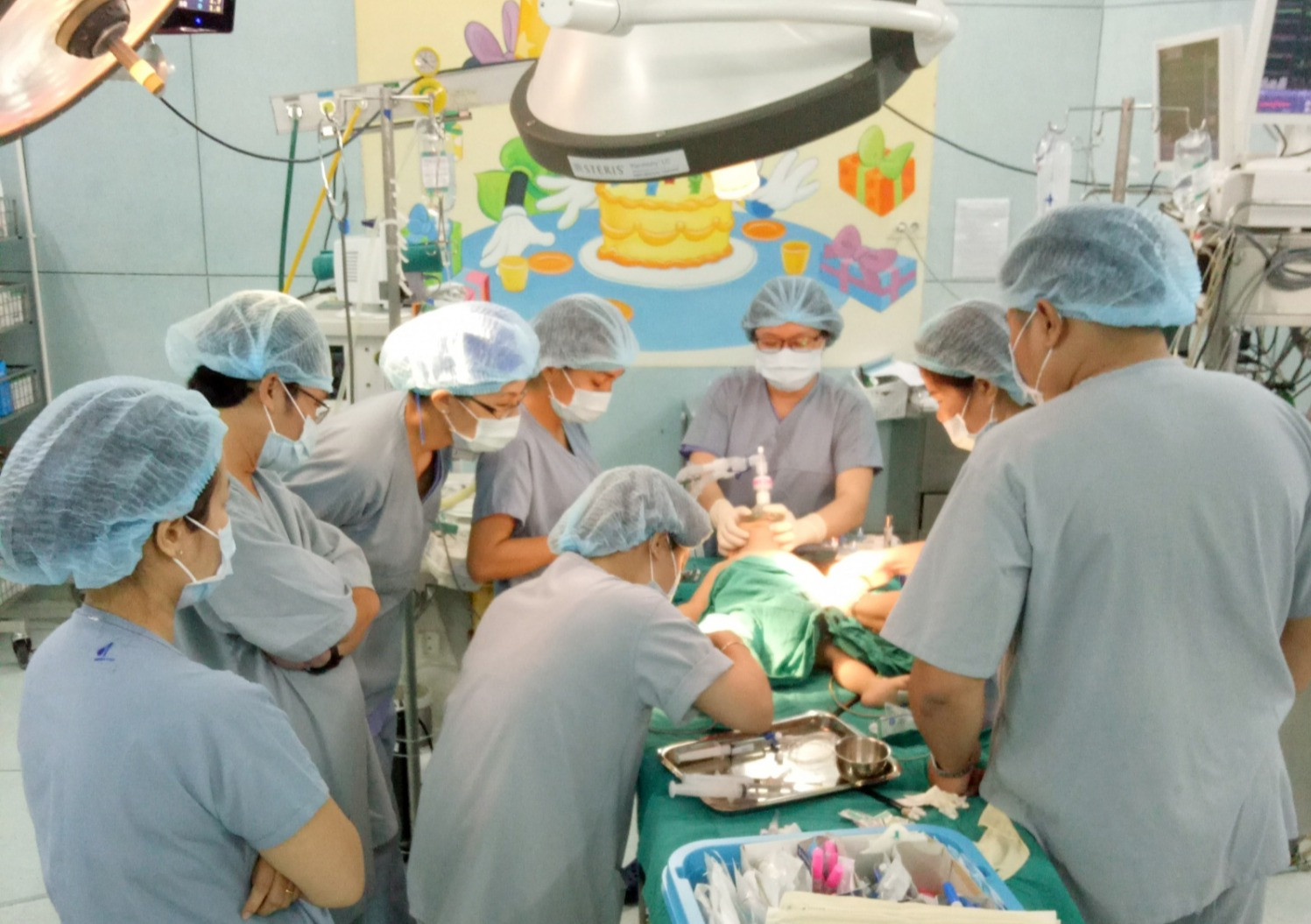 Một ca ghép gan thành công cho trẻ nhỏ bị teo đường mật bẩm sinh. Ảnh: BVCC.