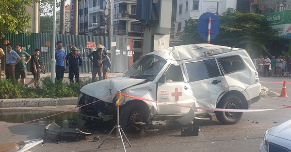 Hiện trường vụ tai nạn giao thông.