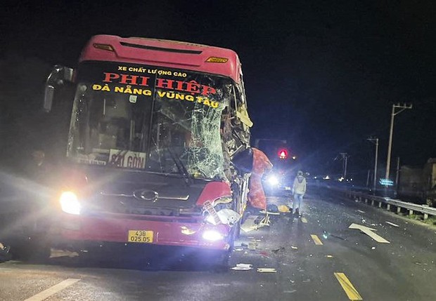 Hiện trường vụ tai nạn giao thông. Ảnh: T.Q