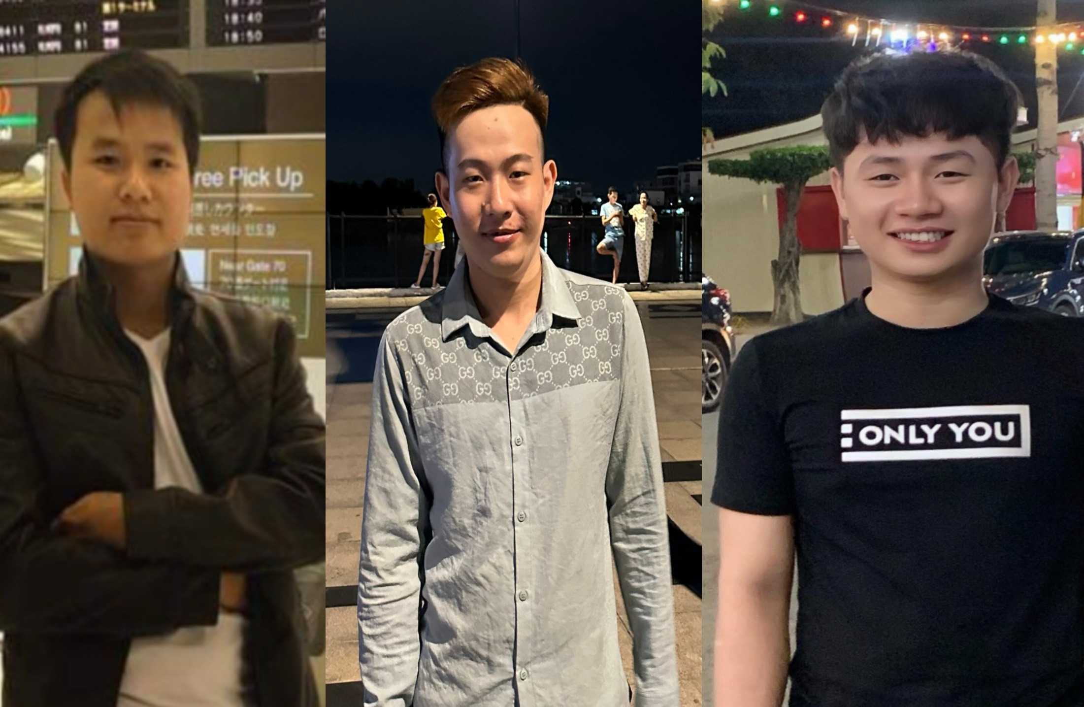 Các anh Nguyễn Văn Hảo, Âu Văn Tuấn, Nguyễn Anh Dũ (từ trái qua phải) - Ảnh: Nhân vật cung cấp