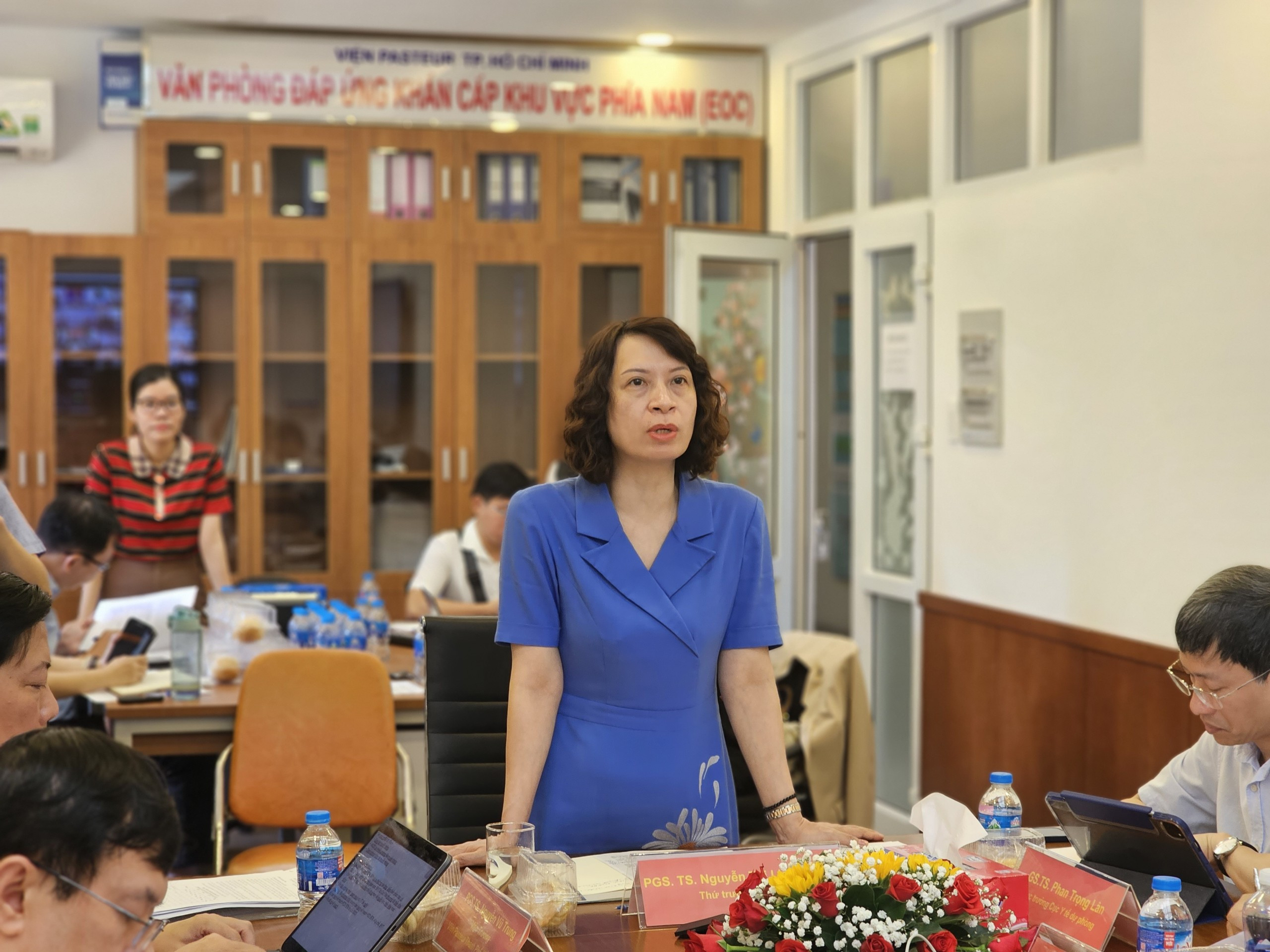 Bộ Y tế chủ trì cuộc họp phòng chống dịch với khu vực phía Nam tại Viện Pasteur TP.HCM. Ảnh: Tuấn Dũng.