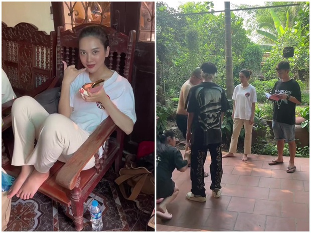 Quỳnh Lương khi đi quay phim