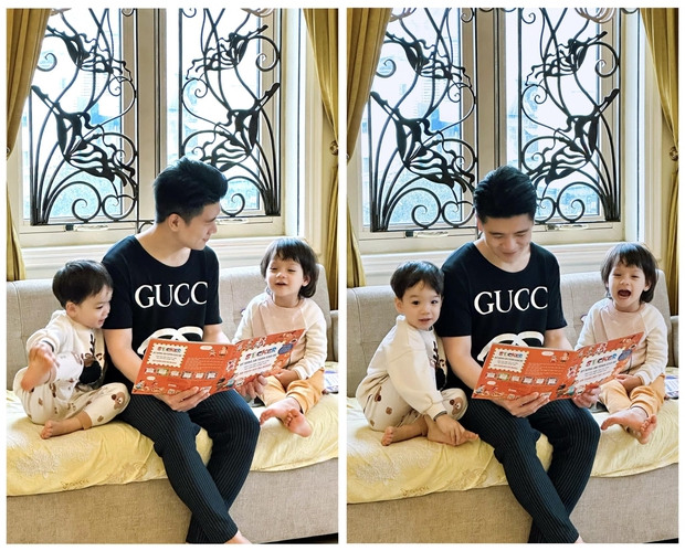 Quang Vinh có 2 em bé sinh đôi là Gấu và Thỏ