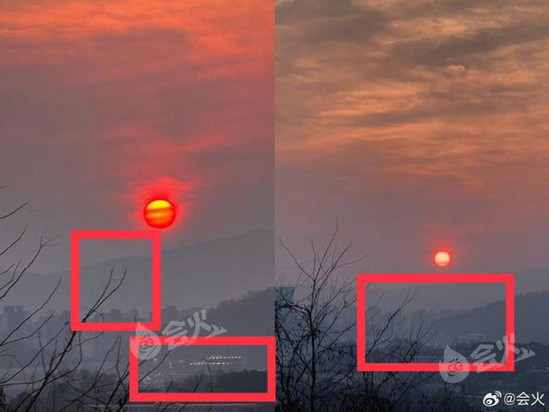 Cả 2 cũng đăng ảnh hoàng hôn tại địa điểm tương tự nhau