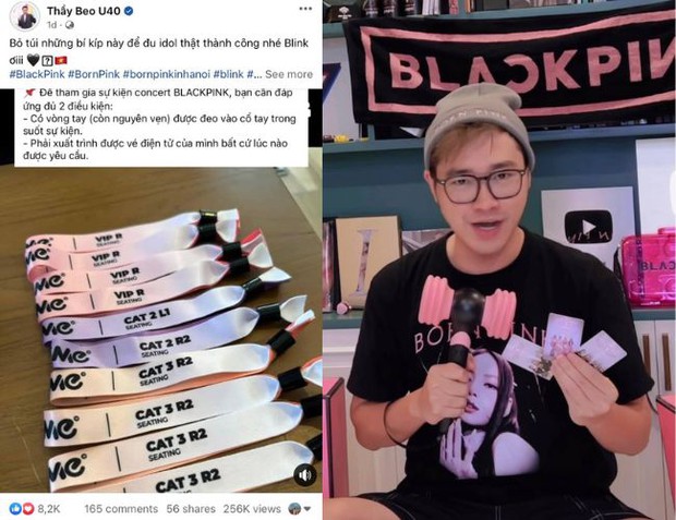 Thầy Beo U40 lên luôn cả clip hướng dẫn đổi vòng tay và những lưu ý cho concert lần này.