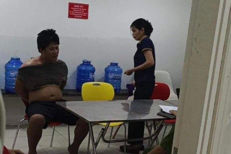 Trần Văn Sơn bị công an bắt giữ. Ảnh CTV