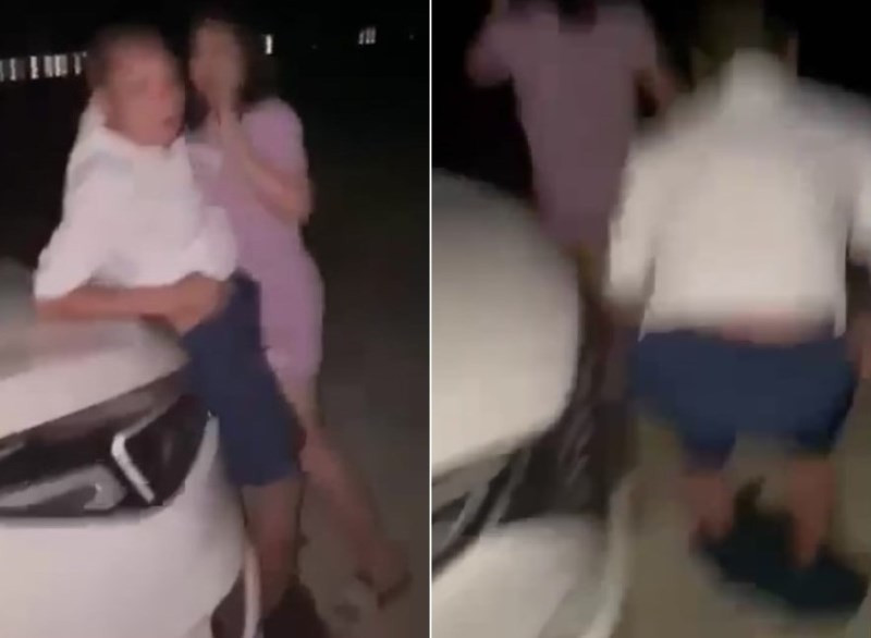 Hành động khó hiểu của vị chánh án cùng nữ nhân viên cấp huyện khiến dư luận ở Hà Tĩnh đến nay vẫn chưa hết nóng (Ảnh cắt từ clip)