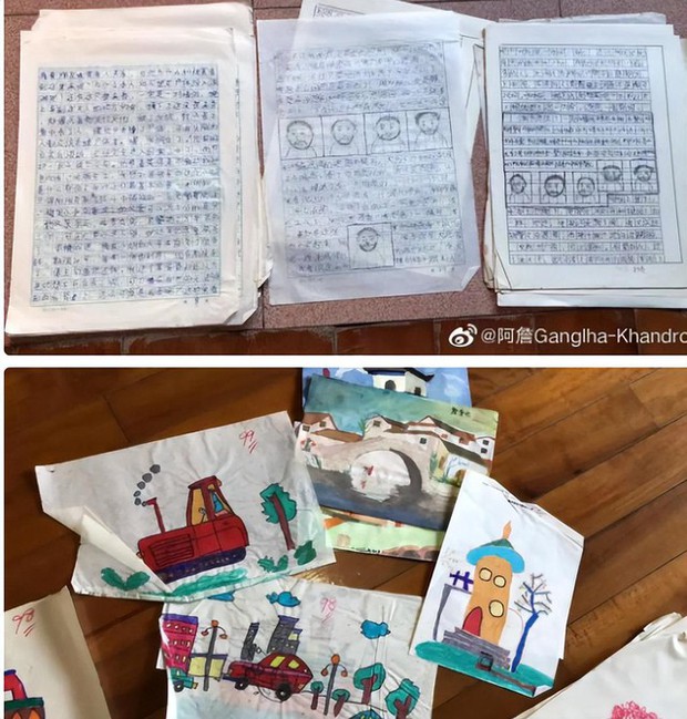 Những bức vẽ của Thanh Vân được bố cô cất giữ cẩn thận.