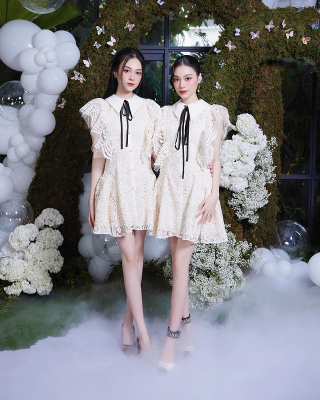 Ánh Vy và Nhật Vy còn được biết đến nhiều qua những đoạn clip đu trend khoe ảnh từ nhỏ đến lớn hay loạt clip “biến hình” khoe gu thời trang chất lừ.