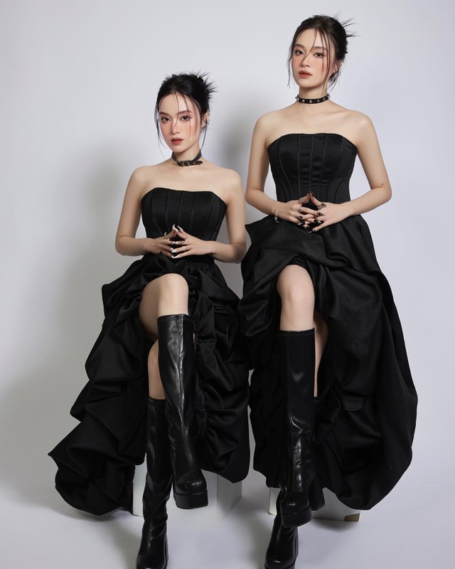 Trần Ánh Vy và Trần Nhật Vy (SN 2003, Hải Dương) là cặp chị em sinh đôi nổi tiếng trên mạng xã hội.