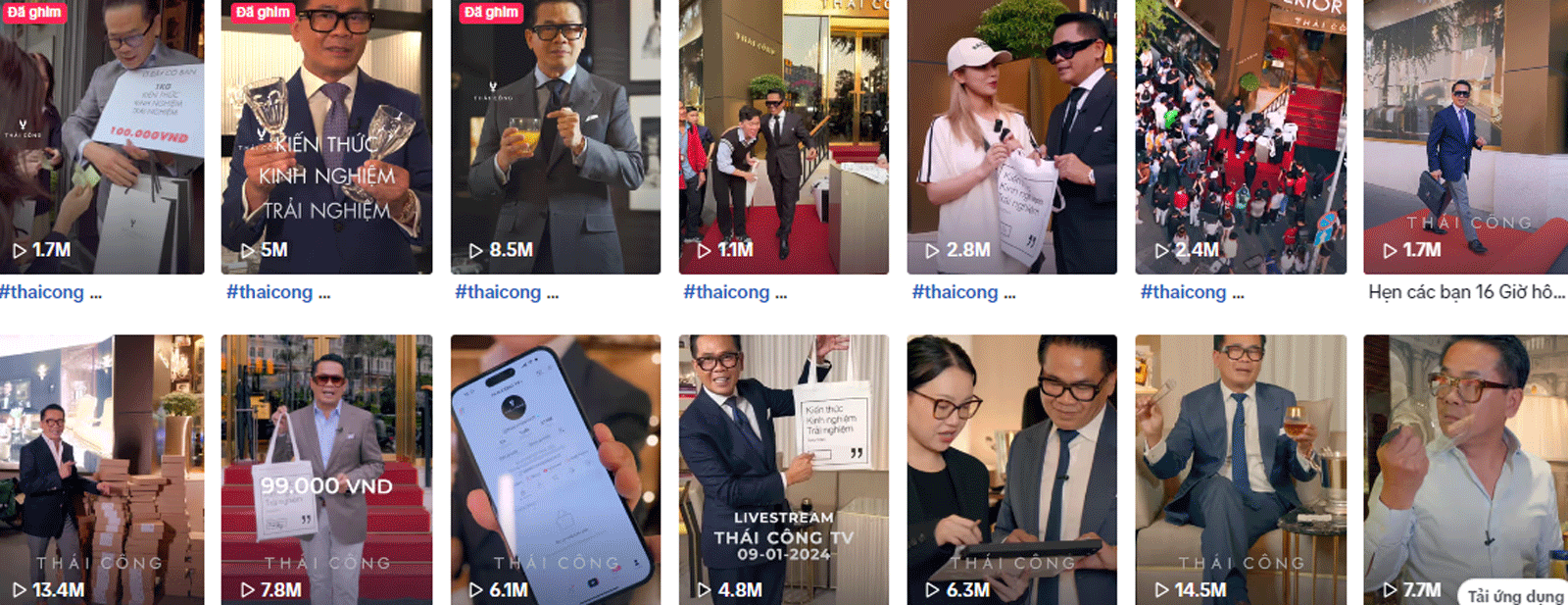 Thái Công TV nổi sóng trên nền tảng TikTok. (Ảnh: TK)