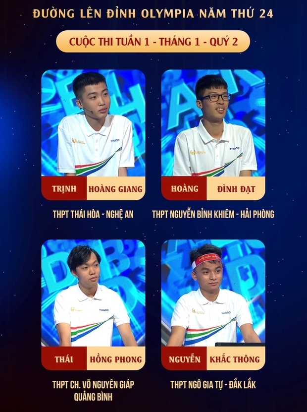 4 chàng trai mở màn quý 2 Đường Lên Đỉnh Olympia 2024