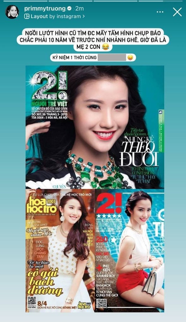 Primmy Trương lên bìa báo ngày ấy