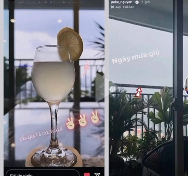 Trước khi công khai mối quan hệ, cả hai cũng bị phát hiện check in cùng góc ban công này