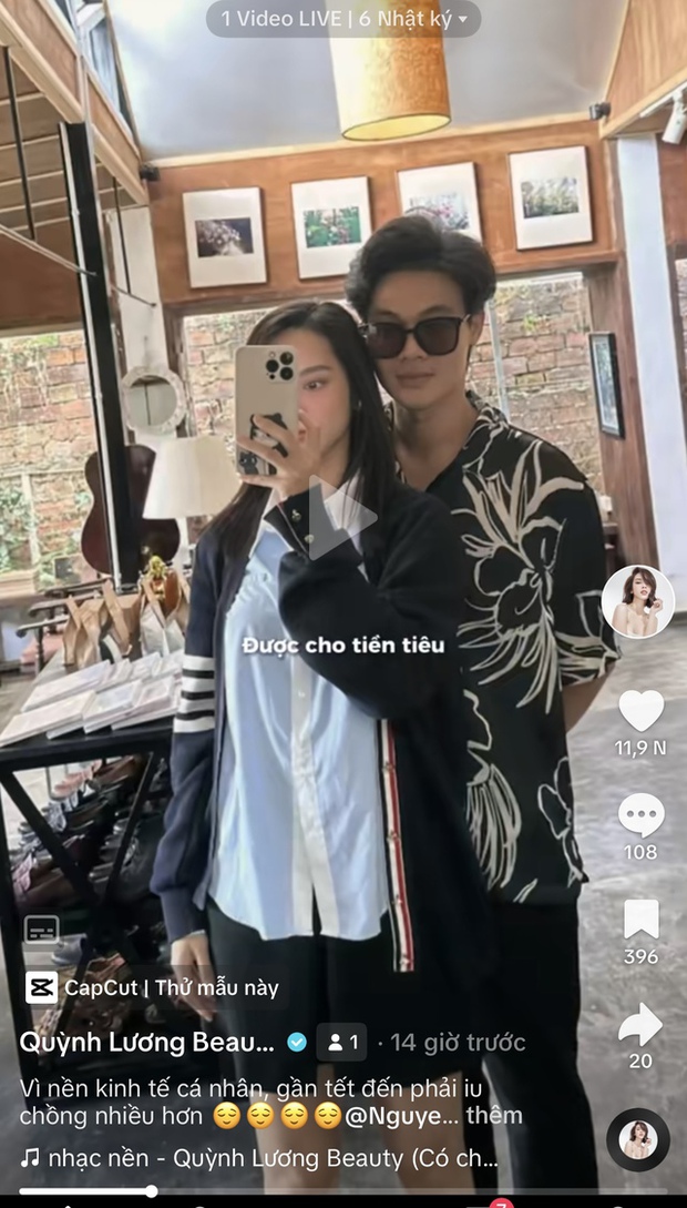 Nữ diễn viên sinh năm 1995 còn công khai gọi nửa kia là 