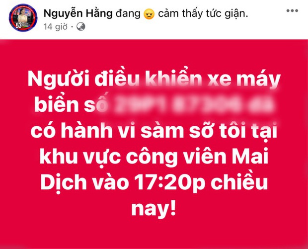 Chị gái Hoà Minzy bức xúc vì bị sàm sỡ khi tập thể dục ở công viên