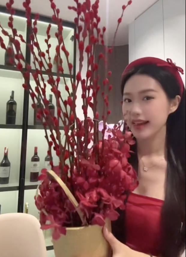 Doãn Hải My mua hoa tết trang trí nhà cửa