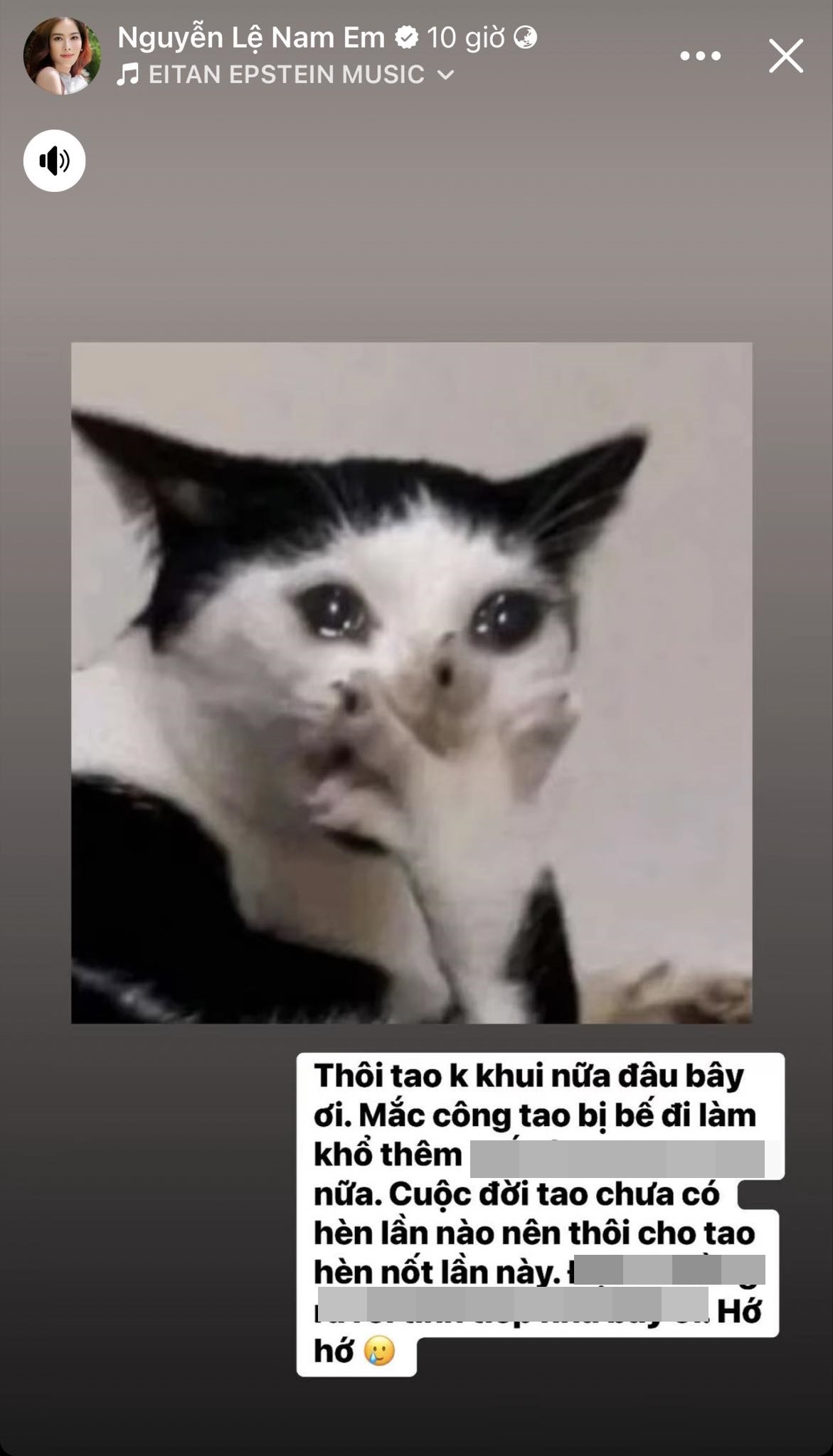 Còn bản thân cô hiện tại sẽ không 