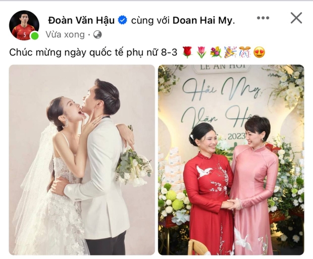 Đoàn Văn Hậu đăng ảnh hai mẹ và vợ nhân dịp 8/3