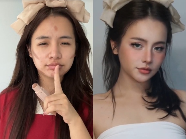 Một trong những lần bắt trend biến hình gây sốt của Khánh Vân.