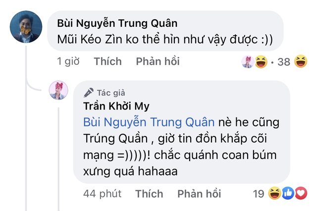 Khởi My phủ nhận thông tin ly hôn qua phần tương tác với Trung Quân Idol