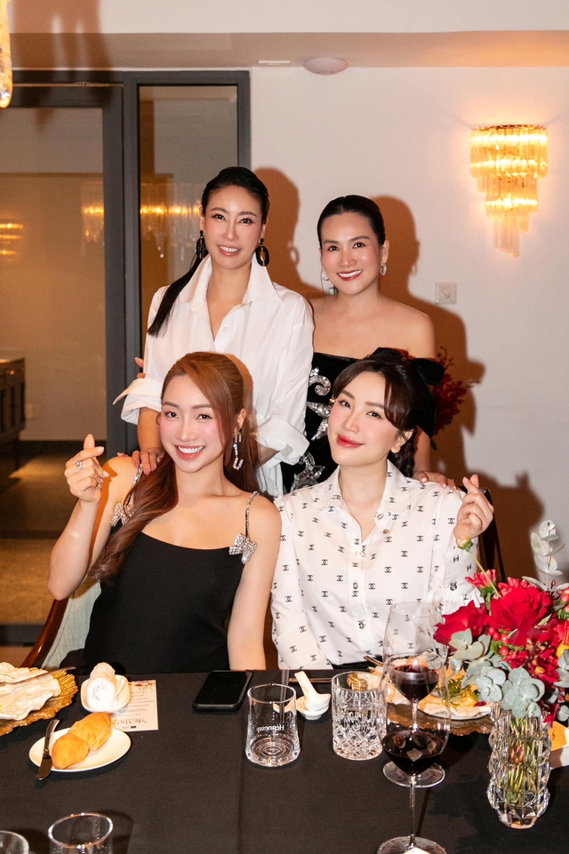 Bảo Thy, Hoa hậu Hà Kiều Anh và Lý Thuỳ Chang lên đồ tham gia bữa tiệc sinh nhật của doanh nhân Anh Thơ - bà xã Bình Minh